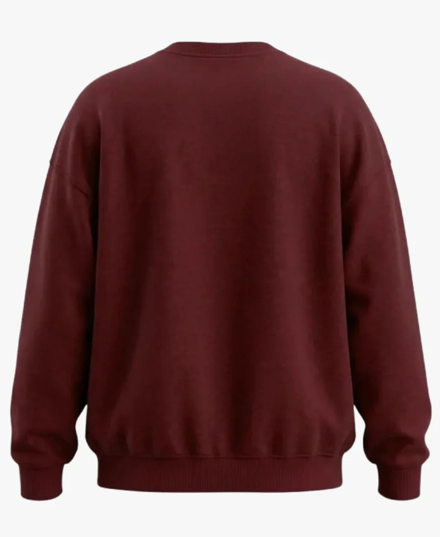 HillmanCollege2026RelaxedMaroonFleeceSweatshirt