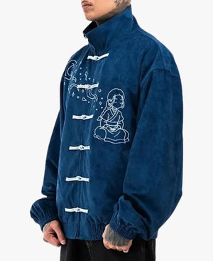 NeptunxAvatar2026ChineseBlueSuedeLeatherJacket