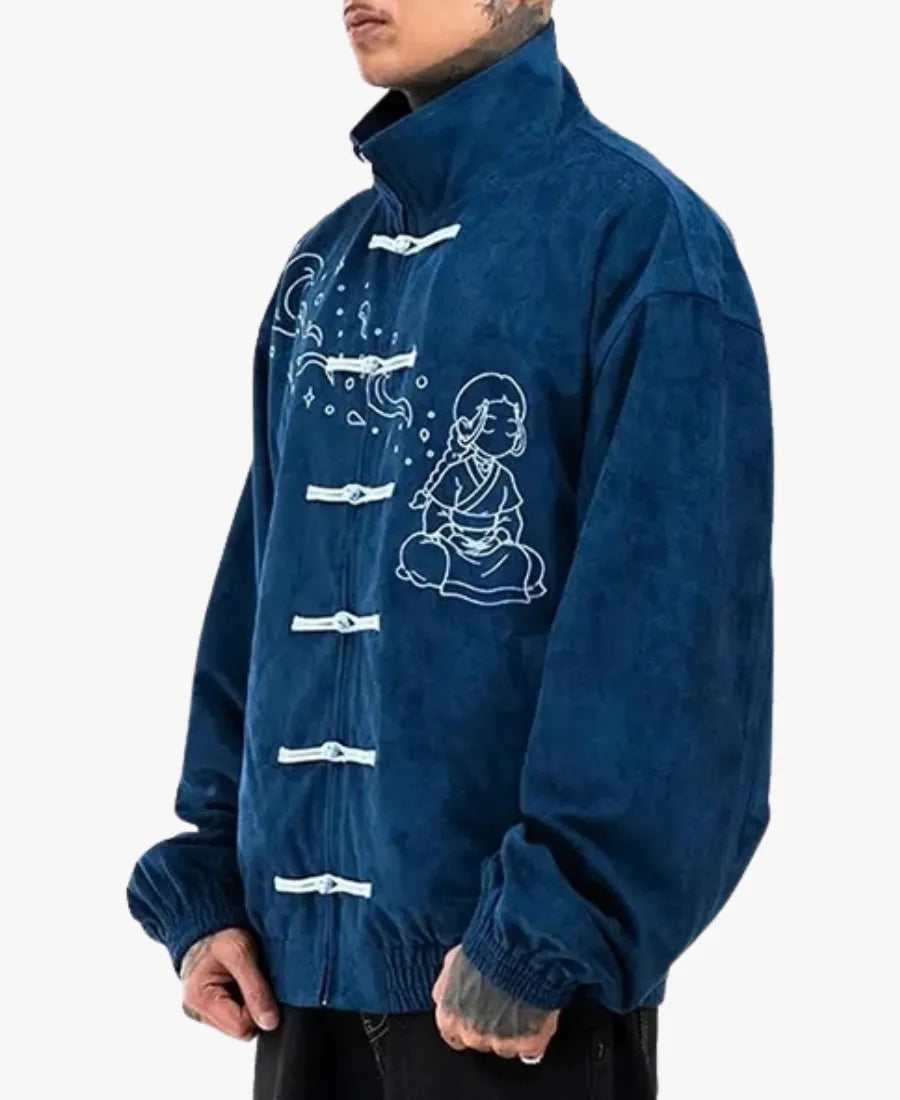 NeptunxAvatar2026ChineseBlueSuedeLeatherJacket