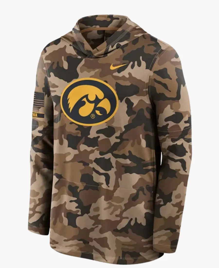 NikeHawkeyesMilitaryAppreciationSidelineHoodedT-Shirt