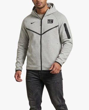 NikeNewYorkGiantsTopBillingTechFleeceWindrunnerGreyFull-ZipHoodedJacket