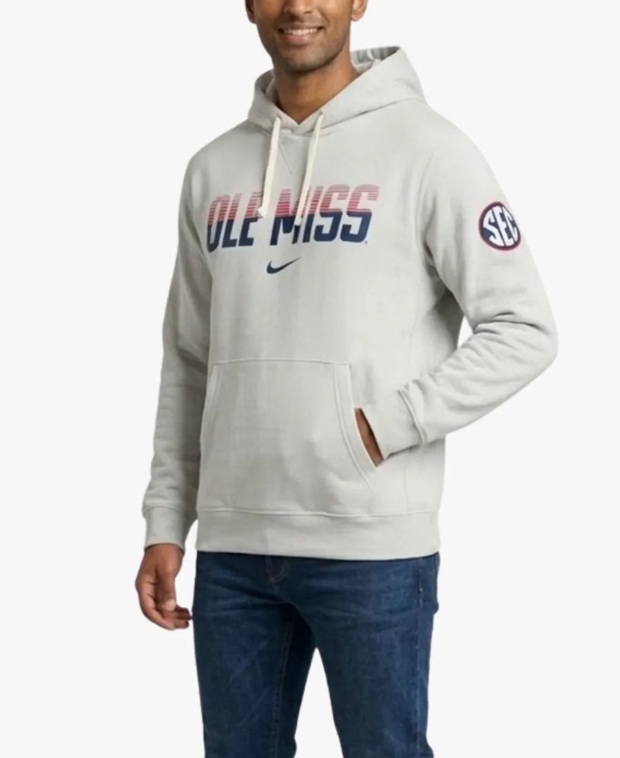 NikeUniversityofMississippi2026SidelineGreyHoodie