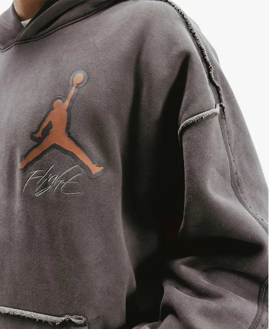 UnisexNikexJordanFlightLondonDarkGreyFleeceHoodie