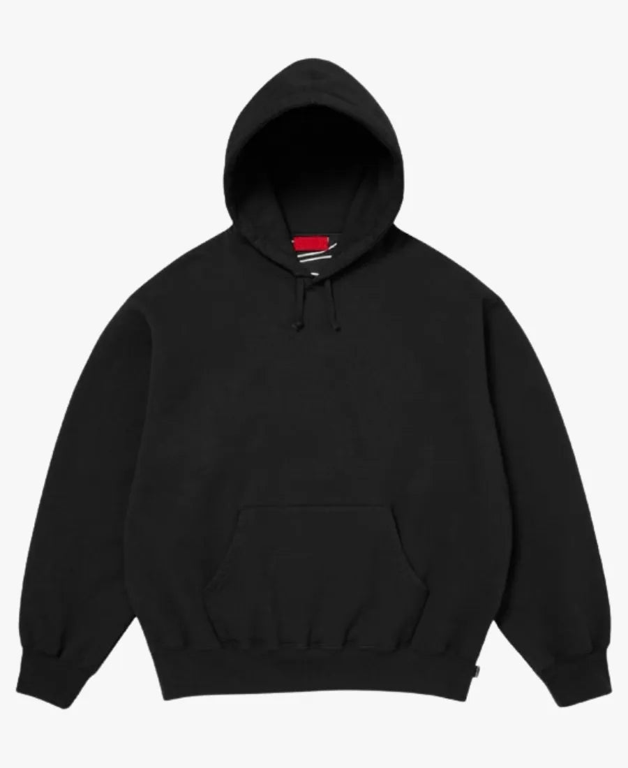 SupremeAppliqueBlackHoodedSweatshirt