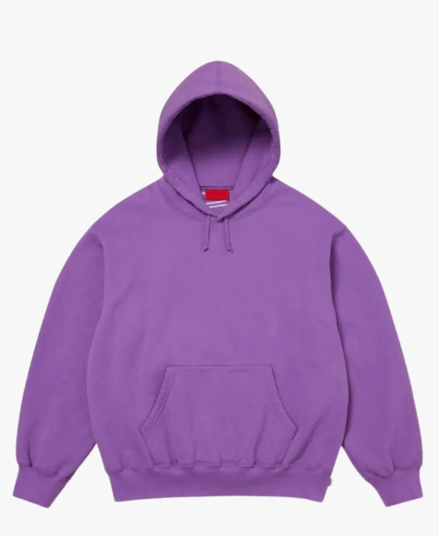 SupremeAppliquePurpleHoodedSweatshirt