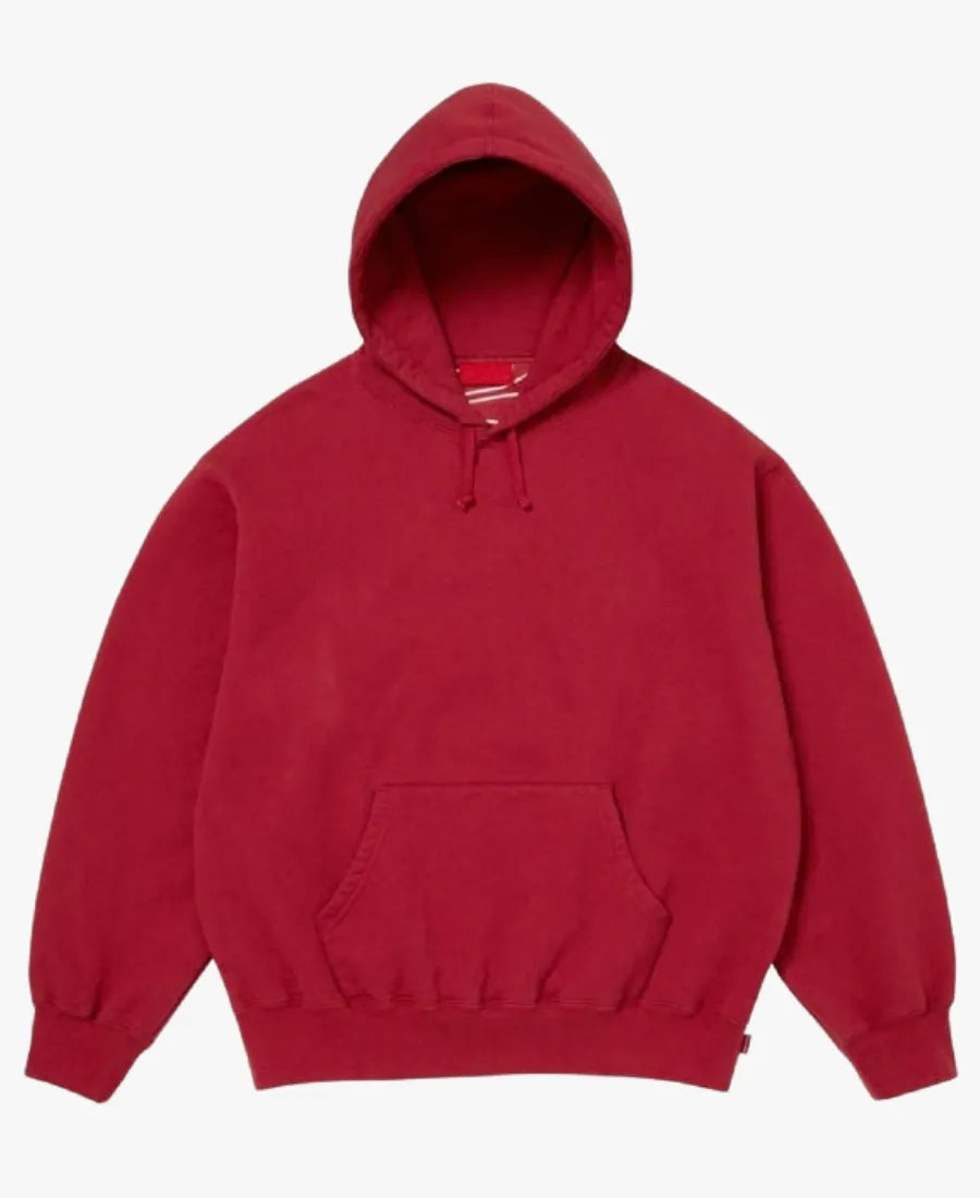 SupremeAppliqueRedHoodedSweatshirt