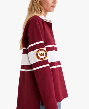 UnisexTuckernuckxFanaticsWashingtonCommandersRugbyBurgundyPoloShirt