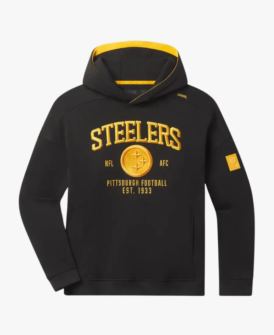 UnrlxPittsburghSteelersDROPNO.12026BlackFleeceHoodie