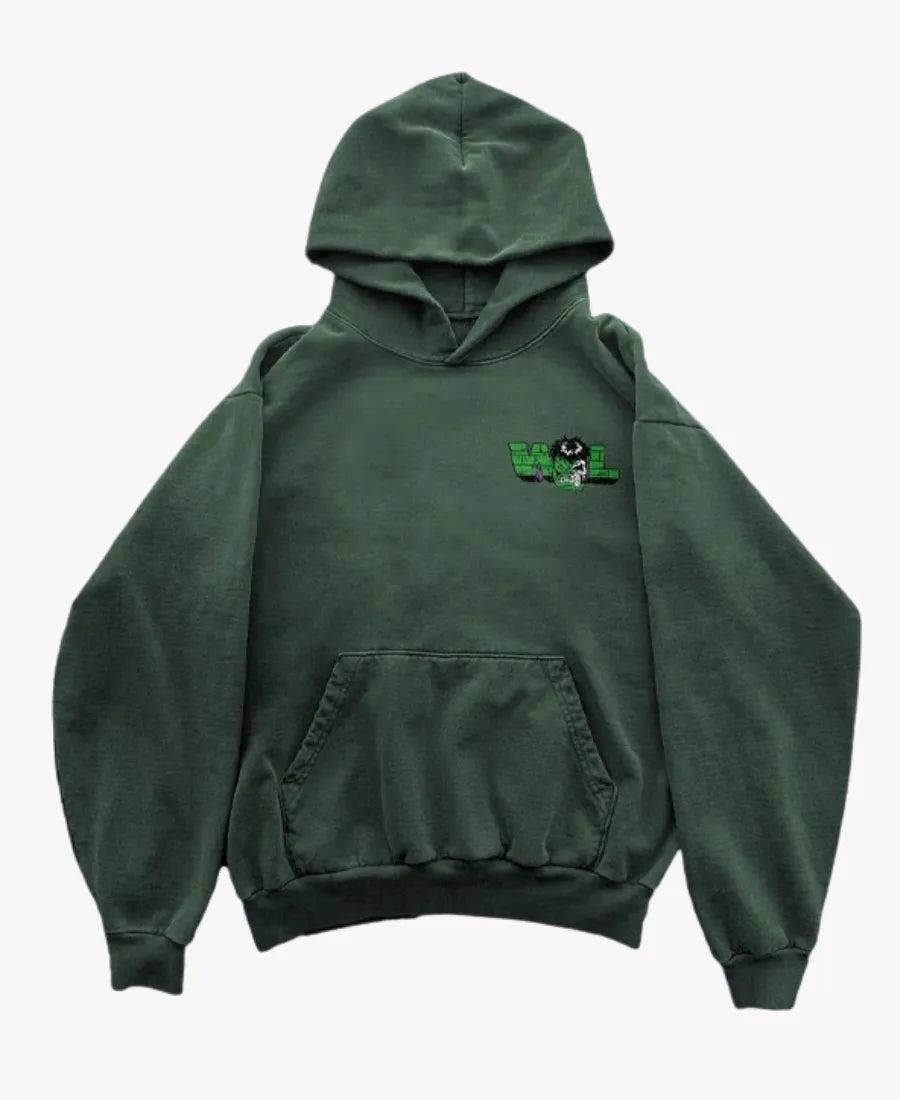 WarrenLotasAngryManGreenHoodie