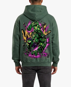 WarrenLotasAngryManGreenFleeceHoodie
